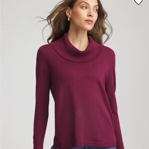 Chico’s maroon cowl neck Sweater